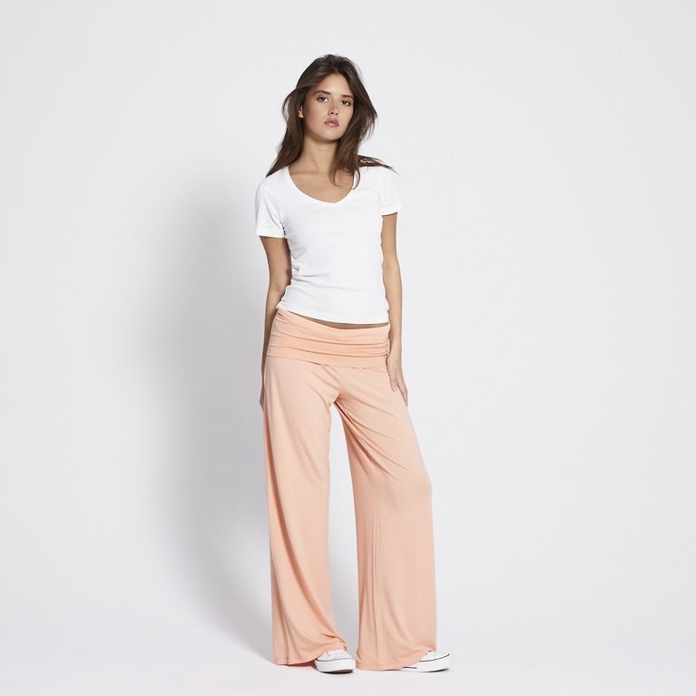 Foldable wide pants "Eleni" Apricot